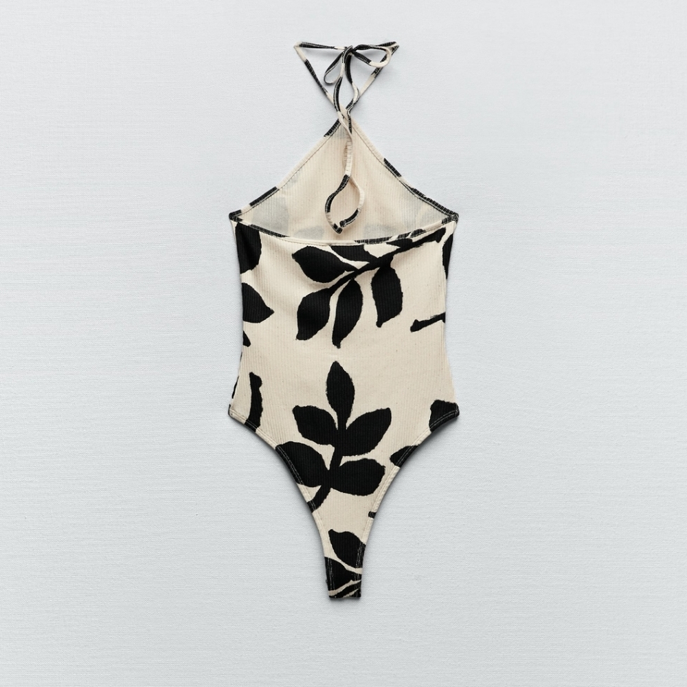 NWT Zara printed halter neck bodysuit - Picture 4 of 10